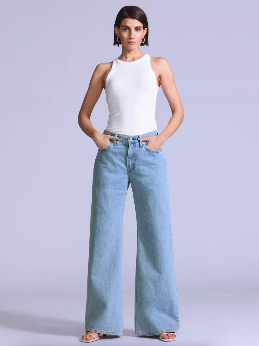 Levi's Light Blue High-Waist Wide Leg Jeans